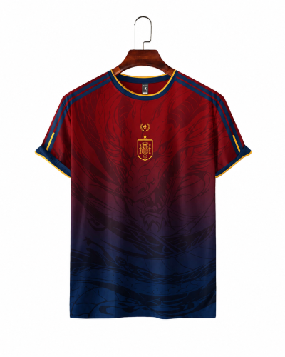 Spain Dragon Crest Football Jersey – Home Kit Replica